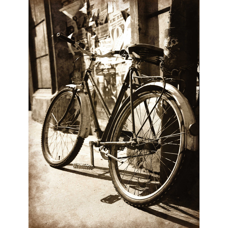 Vélo - reproduction sur toile tendue, H 16 po x l 12 po