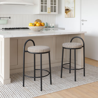 Sisal Upholstered Counter Stool