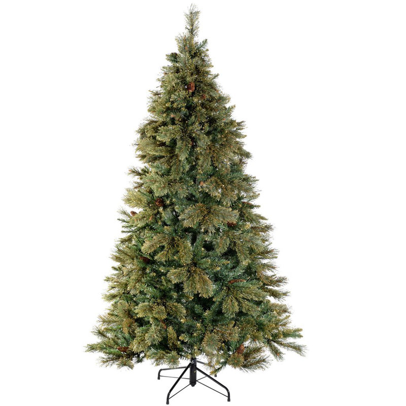210cm H Lighted Artificial Spruce Christmas Tree