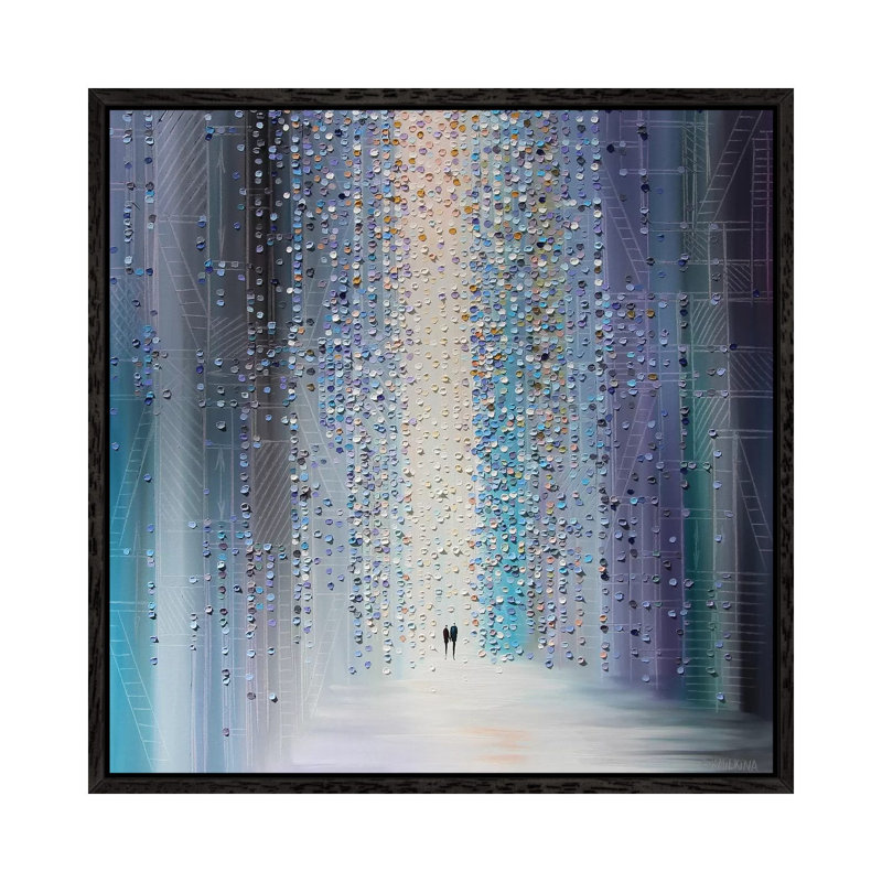 With You by Ekaterina Ermilkina - Painting on Canvas, Black Framed, 45.72 cm H x 45.72 cm W