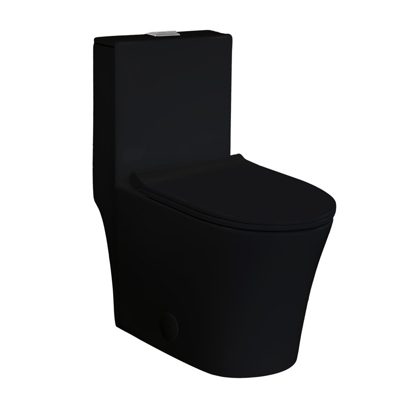 Yingze 1.28 Gallons GPF Elongated Comfort Height Floor Mounted One-Piece Toilet (Seat Included)