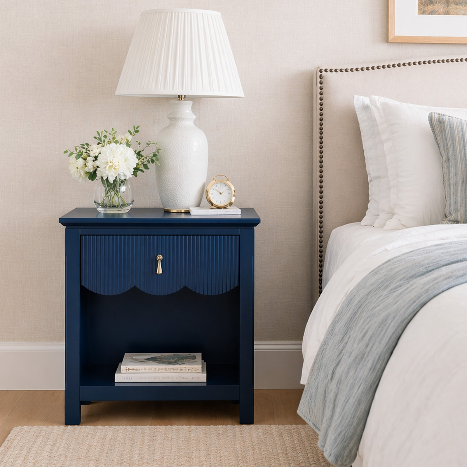 Sofia Nightstand, Navy Blue