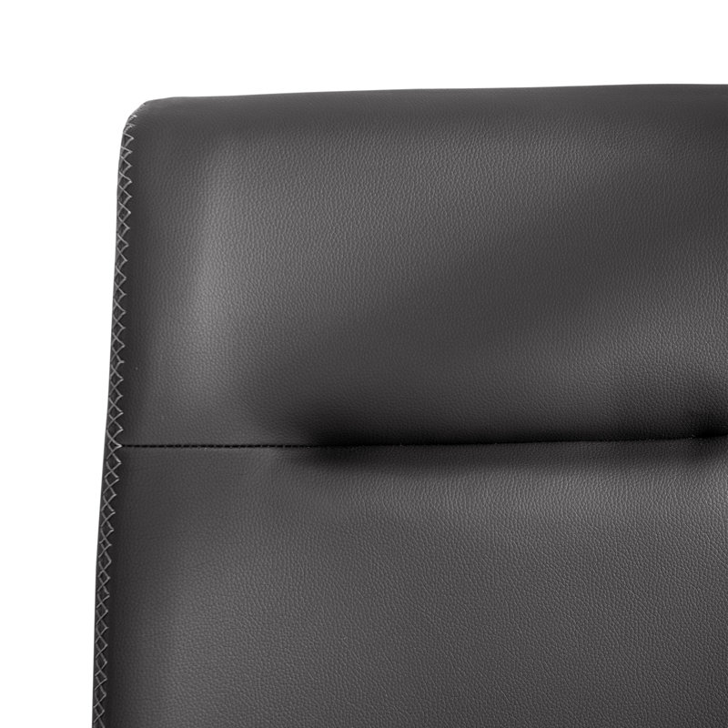 Pu Leather Dining Chairs, Modern Leather Dining Chairs With Solid Wood Frame, Water-Resistant & Easy-Clean, Gray, 2