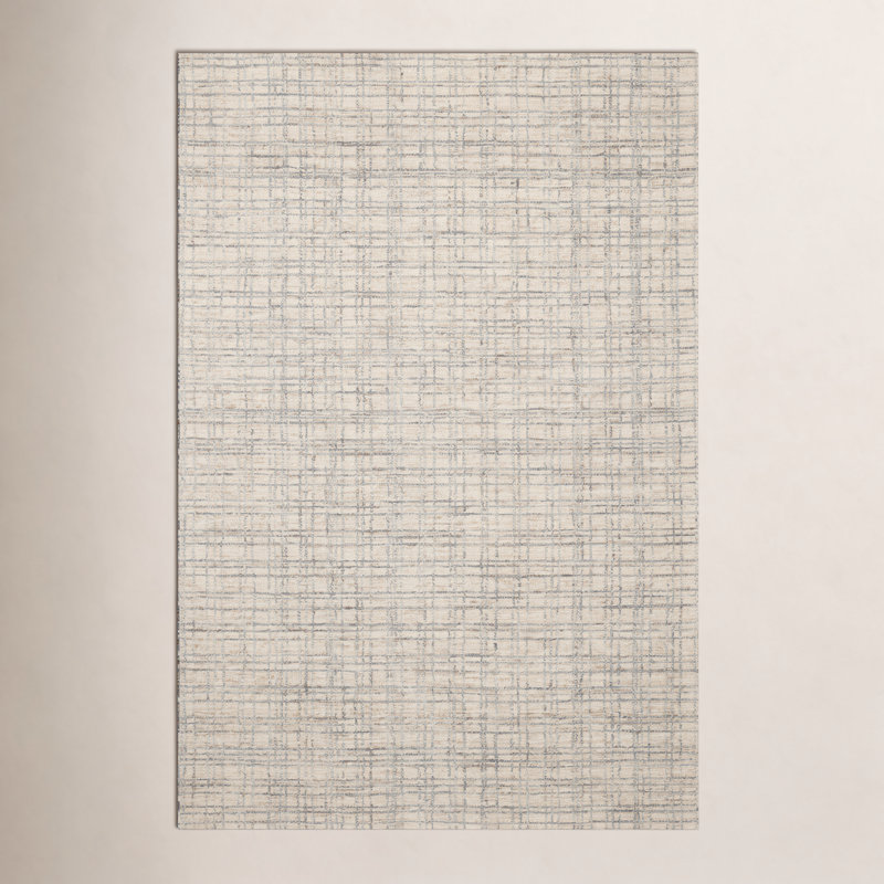 Tapis à carreaux antique / brume Chris Loves Julia x Loloi Polly, Rectangle 2 pi 3 po x 3 pi 9 po