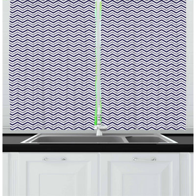Chevron Tailored Kitchen Curtain