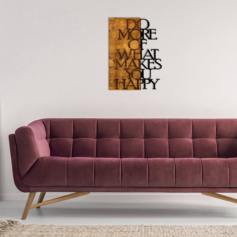 Decorative Wooden Wall Accessory - Walnut & Black, 16.5 x 22.8 inches | 50% Wood (Thickness: 1.2 inches) & 50% Metal | Easy Wall Hanging Design | Unique Grain Patterns for Stylish Home Decor