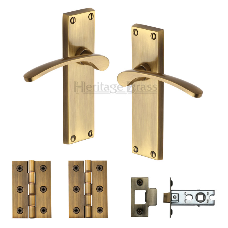 Heritage Brass Sophia Door Handle Kit, Antique