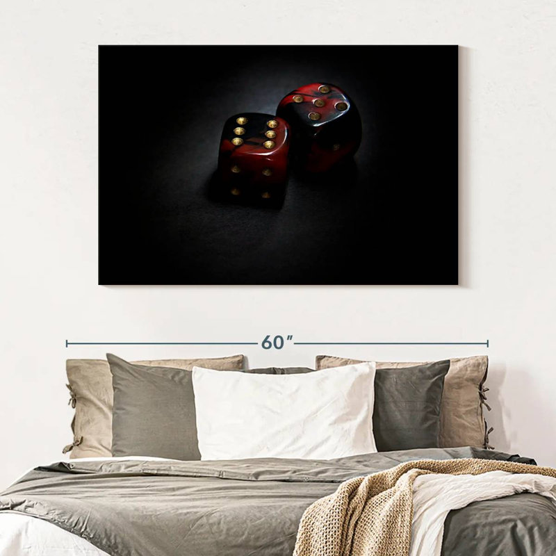 Senne Red Dice, 34" H x 51" W