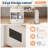 Modern 73 Inch Kitchen Island Cart with Foldable Table and Charging Station Rolling Mobile Storage Cabinet with Drawer