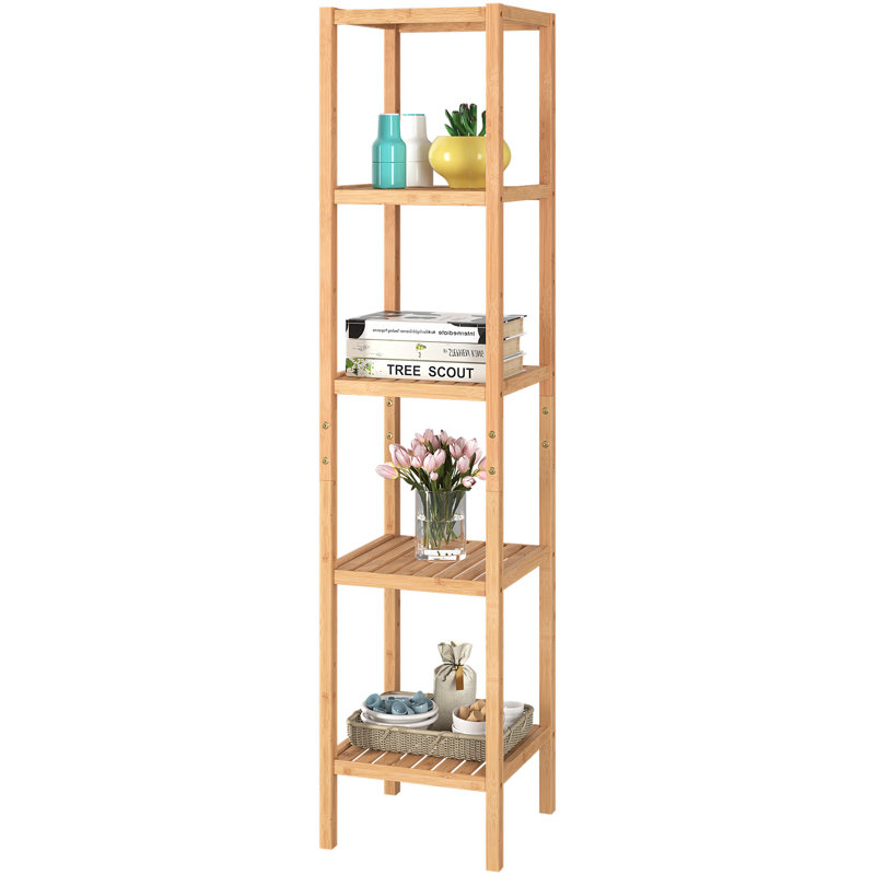 Beyonce 146.2cm H x 33cm W Solid Wood Etagere Bookcase