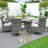 Round 6 - Person 53.14'' Long Dining Set With Cushions-771095890-771095885