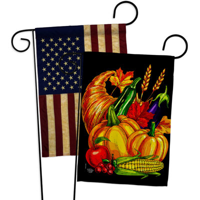 Drapeau de jardin en polyester 2 côtés 1 pi 5 po x 1 pi