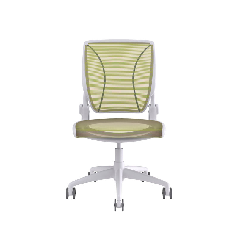 World Mesh Task Chair, Citron, Adjustable, White