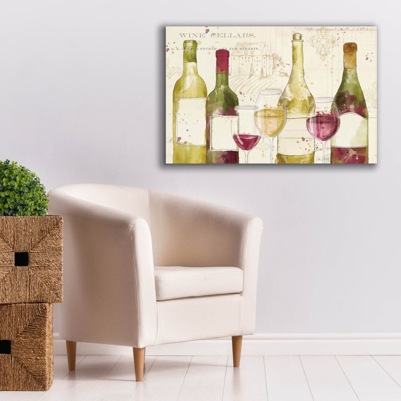 Art mural sur toile 40 "x 26", "Chateau Winery 1 No Words" par Winston Porter