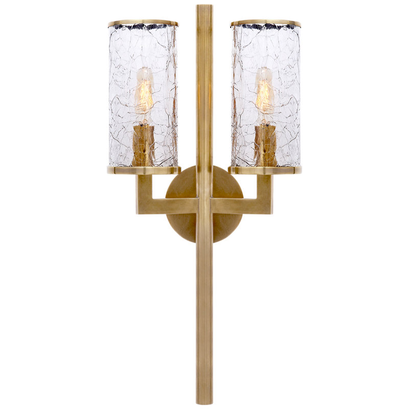 Kelly Wearstler Liaison Double Sconce, Antique-Burnished Brass