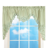 Moreau Solid Colour Pointed 58'' W Window Valance