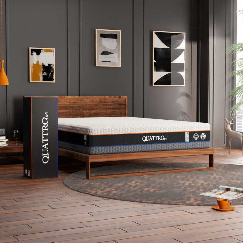 Matelas en mousse viscoélastique imprégnée de gel de 12 po Alwyn Home, Grand