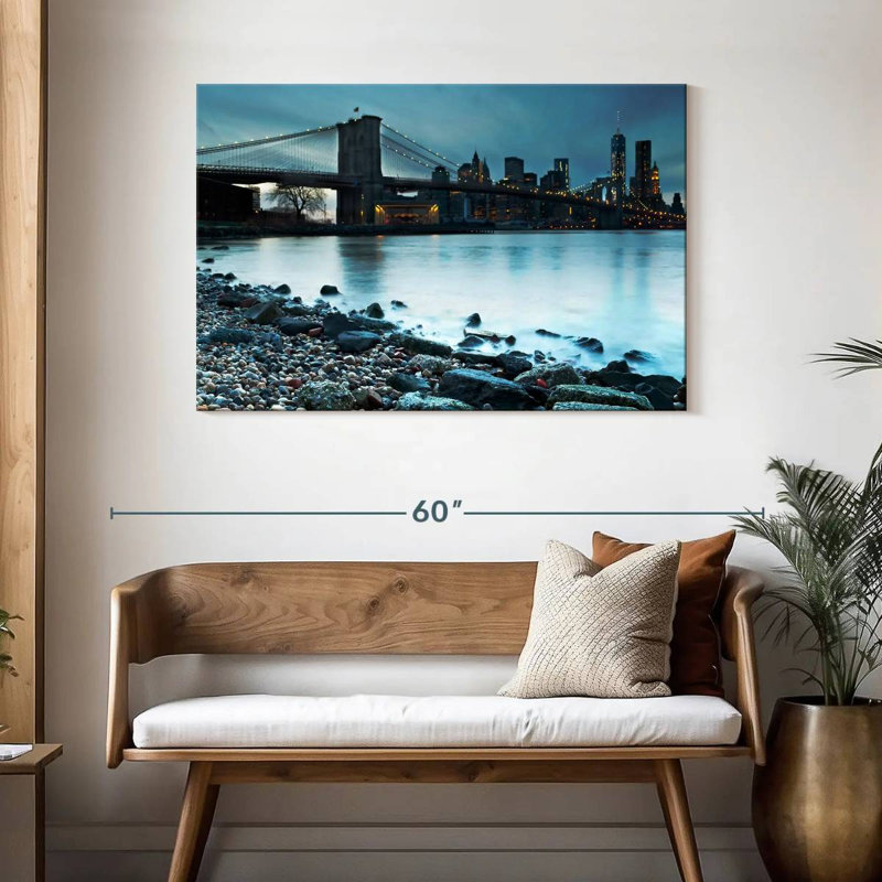 Lilie Brooklyn Bridge Blue Hour, 30" H x 45" W