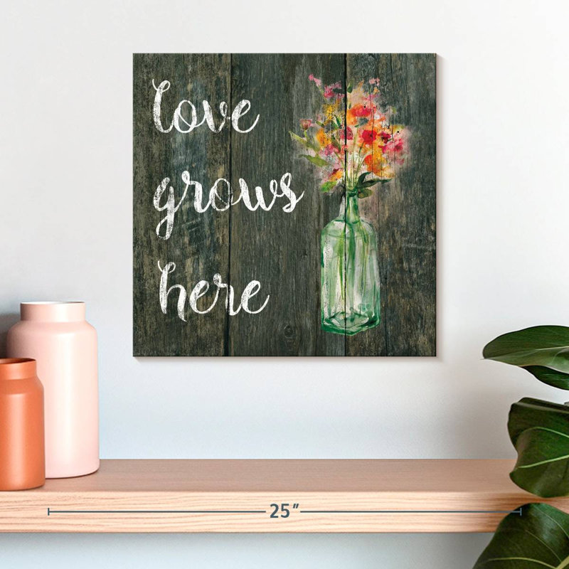 Tergel Love Grows Here I, H 16 po x l 16 po