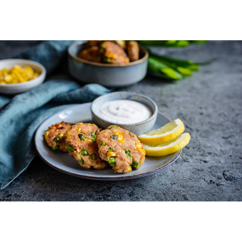 Tuna Fish Cakes - Wrapped Canvas Print, 30cm H x 46cm W x 3.8cm D