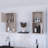 Wall Mounted White Oak Storage Cabinets With Open Shelf - Practical Bathroom Unit Elegant Accessory-336218392