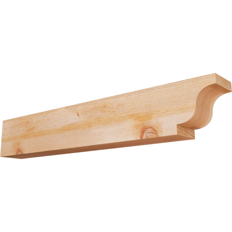 Queue de chevron Newport, Cèdre rouge de l'Ouest, 6" H x 36" W x 4" D