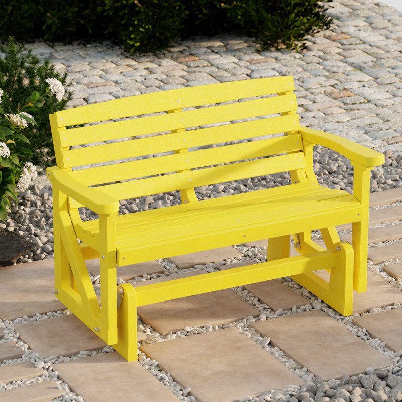 Fauteuil oscillant classique double, Jaune citron