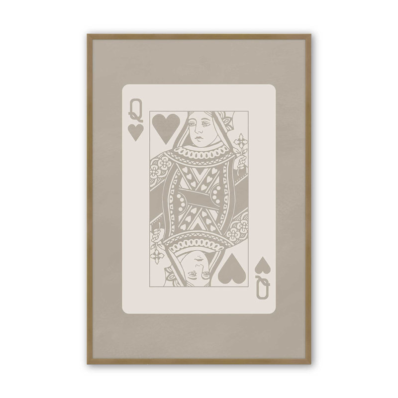 Impression de carte beige très grand, Or brossé, H 37,25 po x l 25,25 po