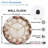Ornate Clock Face with Rose Details Art - 12'' Modern Glass Wall Clock