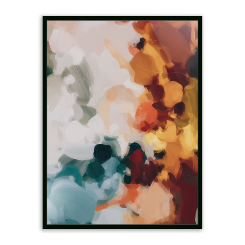 Ember Painting by Patricia Vargas, 60" H x 40" W, Black Maple Framed