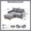 Canapé modulaire rembourré 3 places avec repose-pieds 66,5 po Milsap-132395255