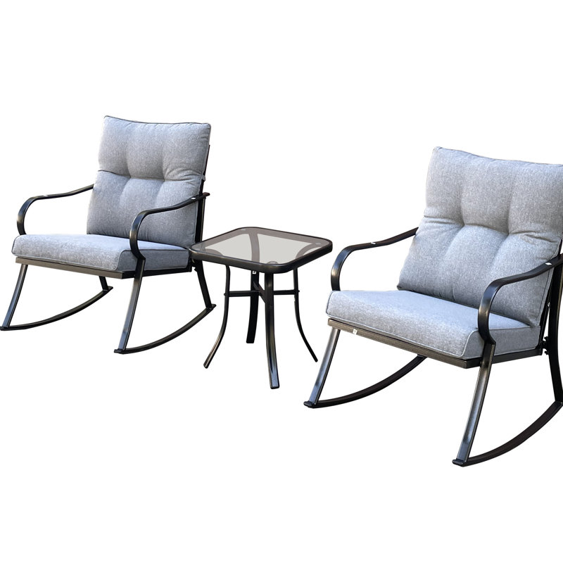 Medium Grey Outdoor Rocker - Chair And For Relaxed Moments Ergonomic In Comfort
