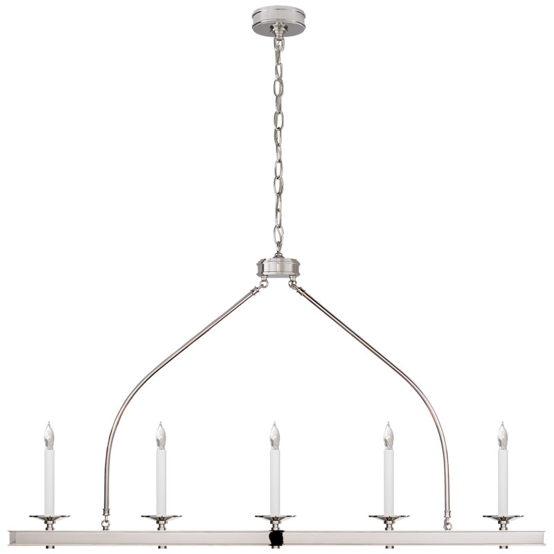 Chapman & Myers Launceton Large Linear Pendant, Polished Nickel