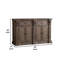 Buffet console Hama, 4 portes, bois de chêne brun, 60 pouces