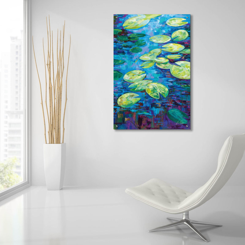 «Water Steps» par Jeanette Vertentes, art mural en verre acrylique, H 36 po x l 24 po x P 0,2 po