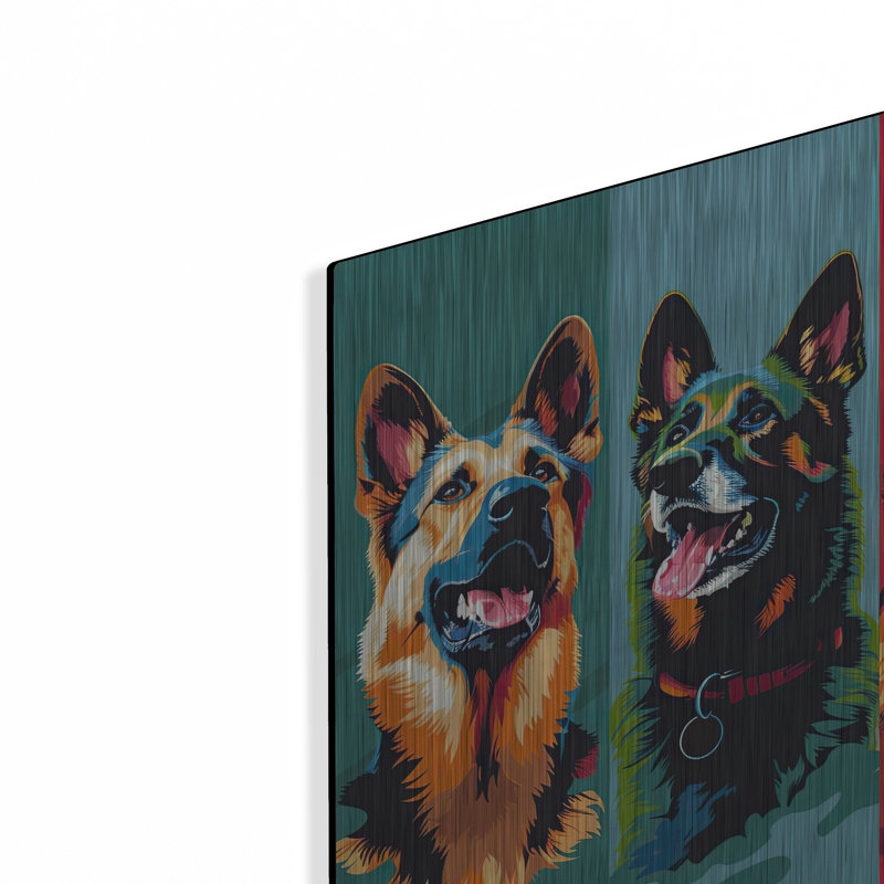  «Vertical Affiche In German Shepherd» par Momart, art mural en métal, 16 po x 12 po, H 12 po x l 16 po