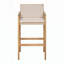 Outdoor Barstool Set of Two Crafted from High - Quality Wood with Woven Elements and Comfortable Integrated Cushions