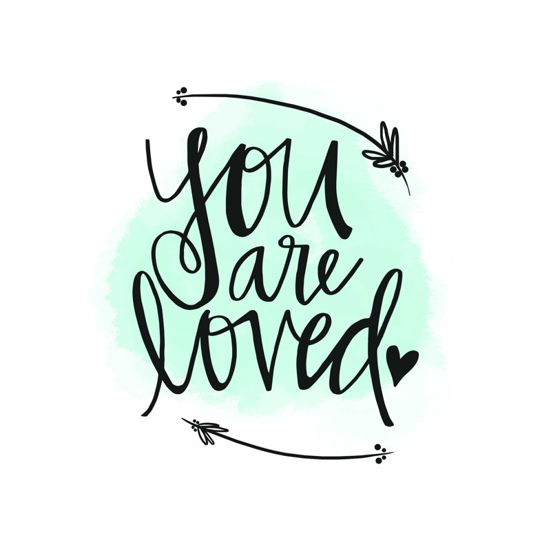 «You Are Loved», reproduction sur toile tendue, H 48 po x l 36 po