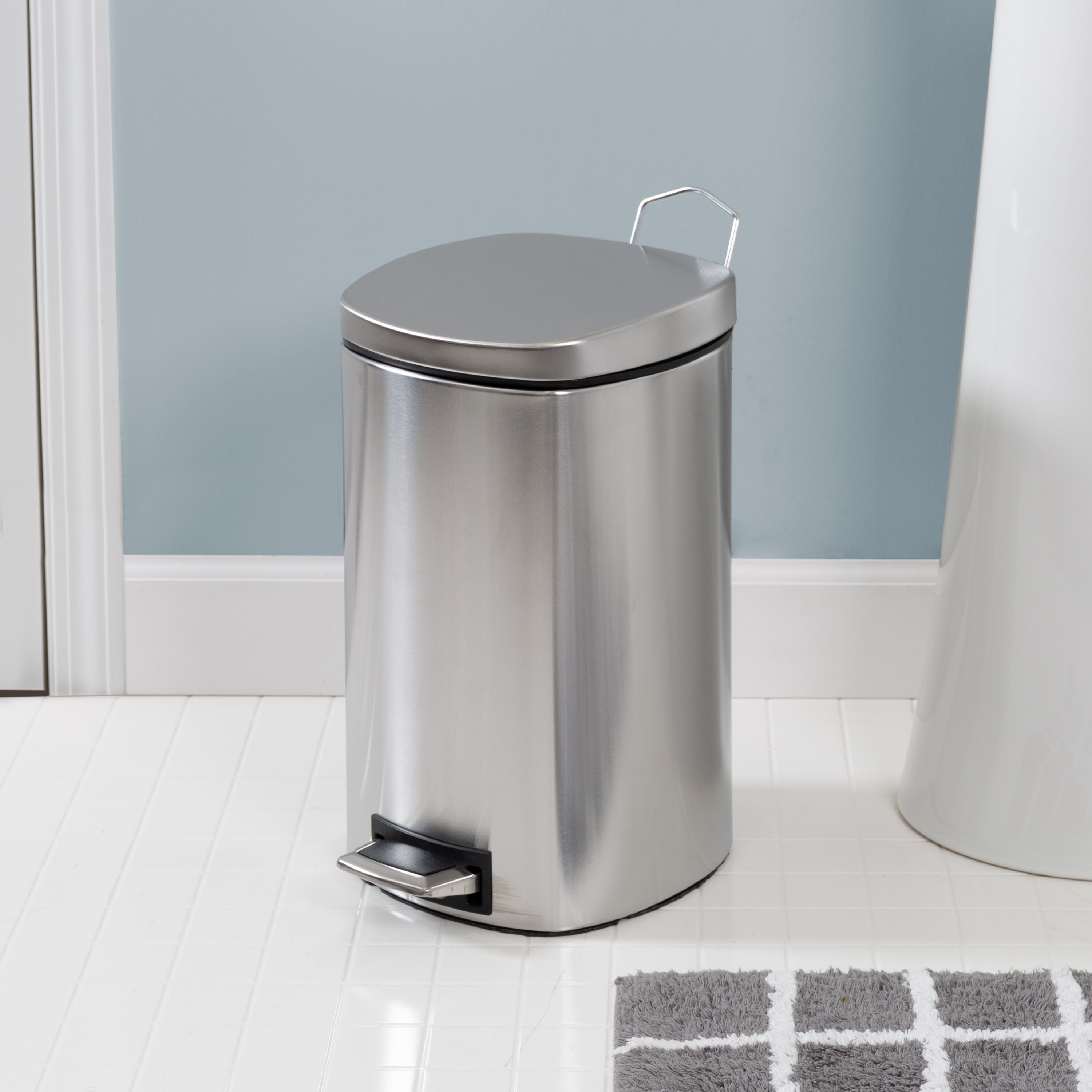 Honey Can Do Stainless Steel 3.17 Gallon Step On Trash Can & Reviews ...