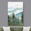 Paysage de forêt boisée «Watercolor Green Forest Tree Mountain» sur-99141883-99141884