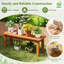Ensemble de 2 supports à plantes en bois avec support à plantes rustique en teck