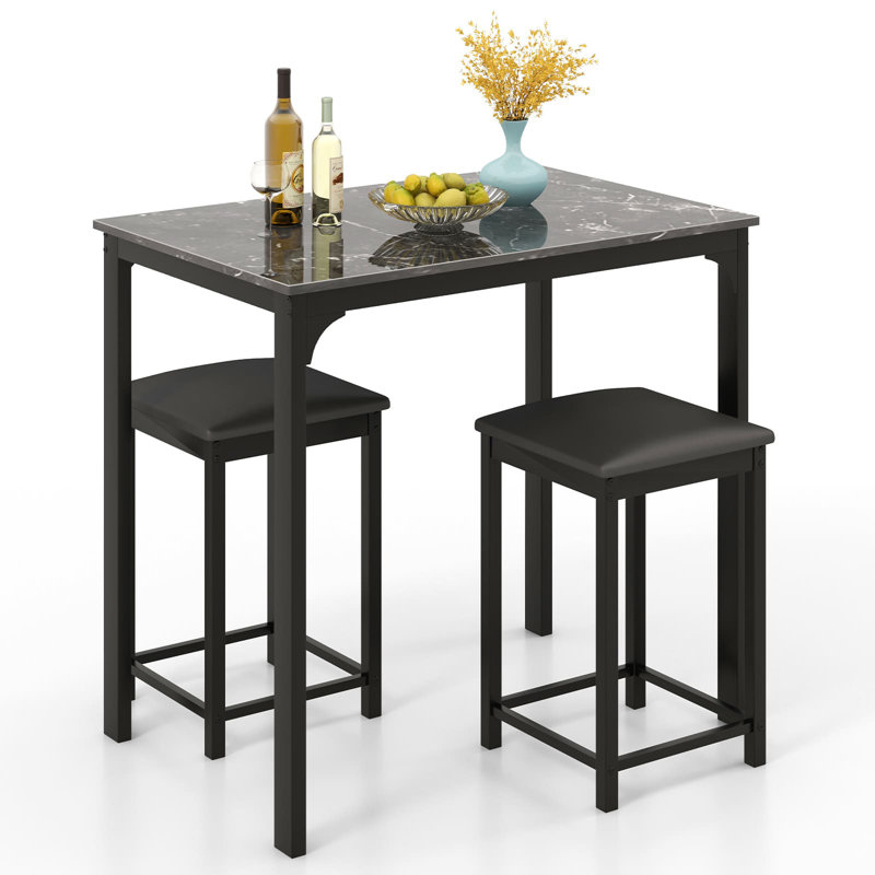 2 - Person Dining Set, Black