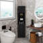 Grande armoire d'angle - Espace de rangement étroit avec portes et tablettes réglables-114234423