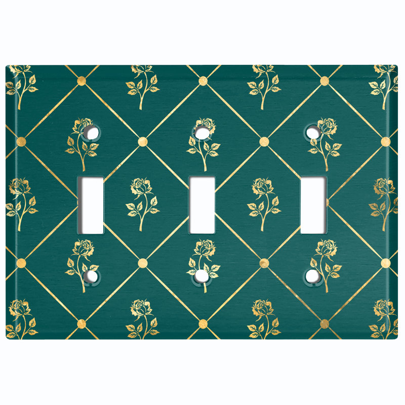 Patterned 3 - Gang Toggle Light Switch Standard Wall Plate