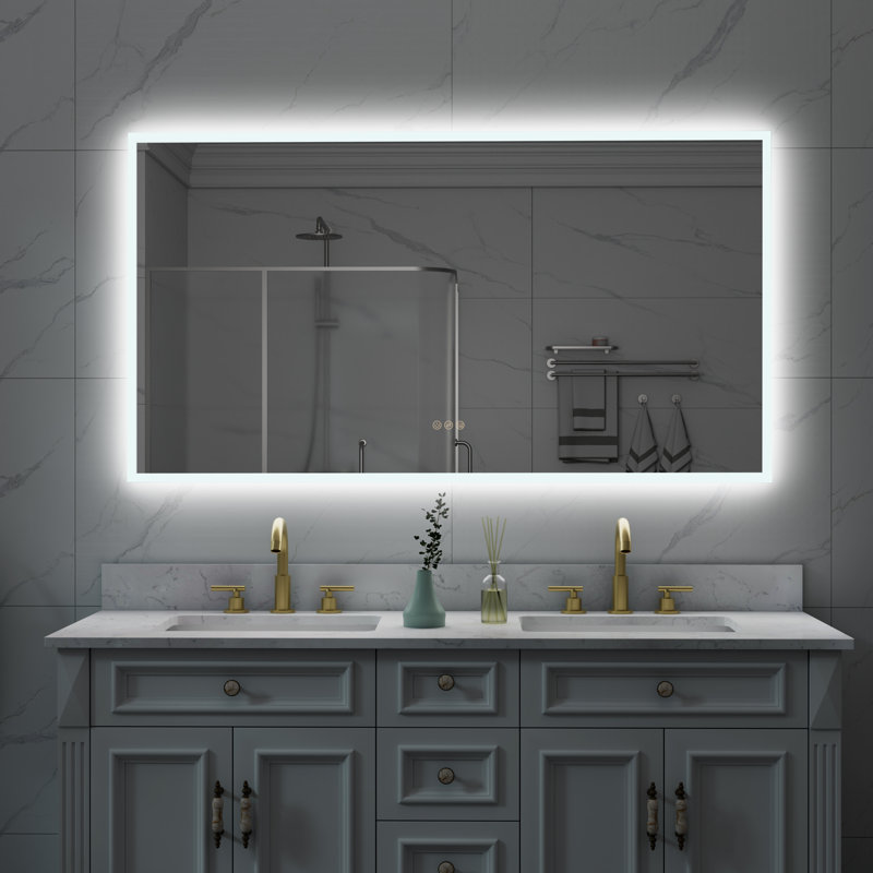 Miroir de salle de bain Busra, 30 po x 55 po