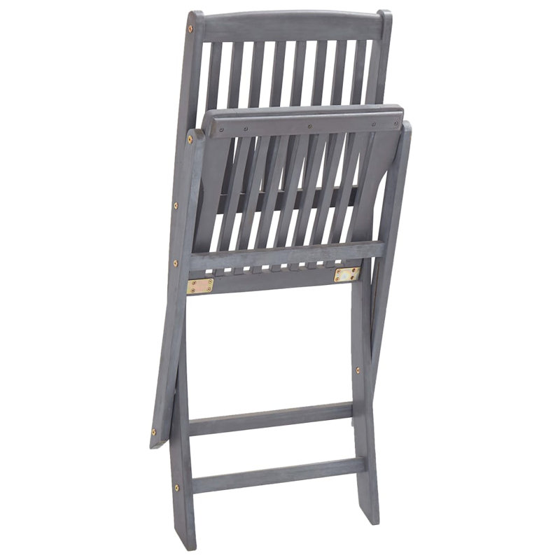 Boger Folding Patio Dining Side Chair, Grey