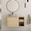 Ensemble de meuble-lavabo mural simple 36 po avec plateau en pierre reconstituée Eaton-698328507-698085270