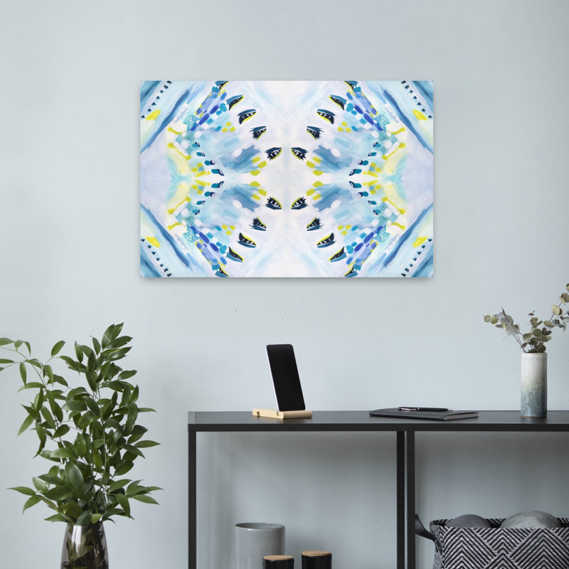 Art contemporain, art abstrait rétro, H 16 po x l 24 po