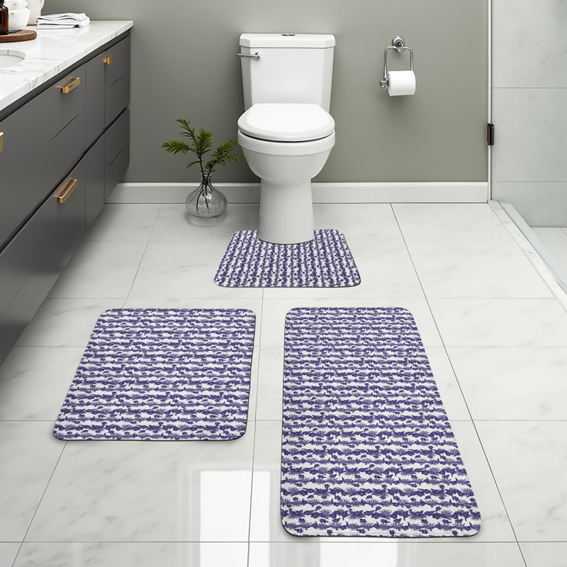  Ensemble de tapis de salle de bain Luau 3 pièces Luau