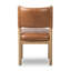 Chaise de salle à manger rembourrée en cuir véritable Maryuri